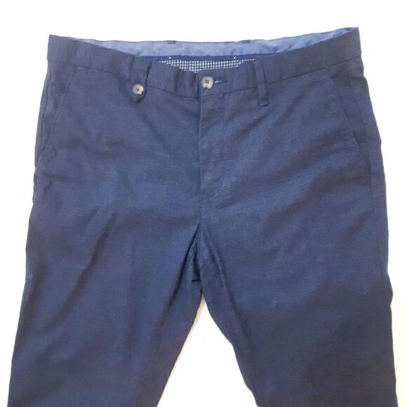 Tommy Hilfiger Navy Houndstooth Trousers - Picture 5 of 12